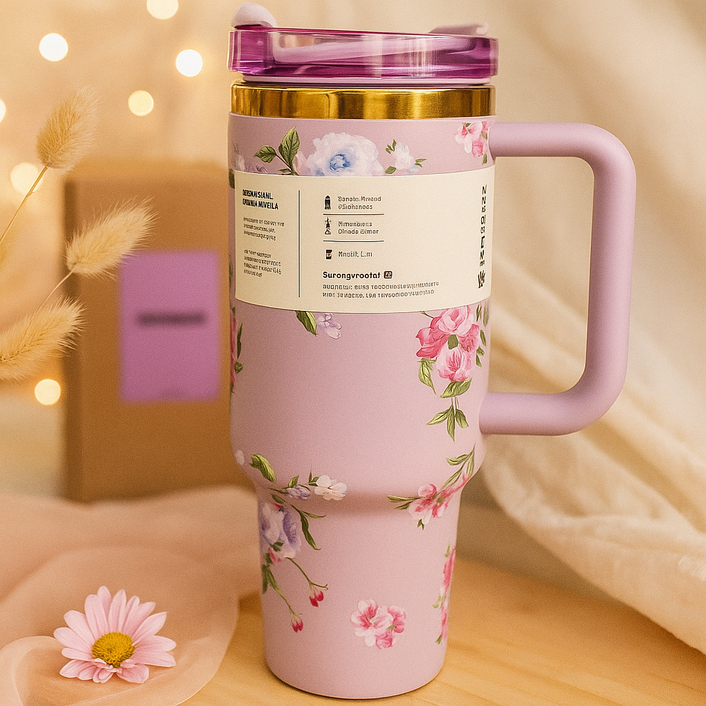"40oz Sparkly Rhinestone Tumbler – Personalized Bling Bottle
