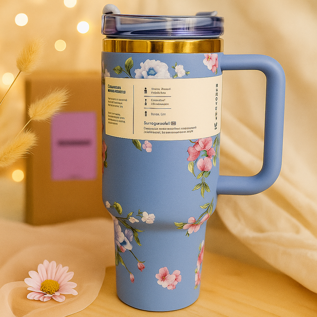 "40oz Sparkly Rhinestone Tumbler – Personalized Bling Bottle