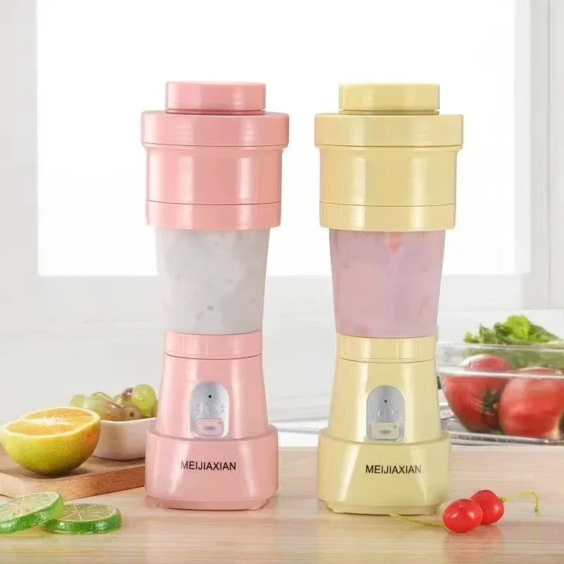Portable Mini Retractable Silicone Juicer Cup Electric Home Use Fruit Juicer Cup Easy to Carry Compact Size Kitchen Appliance