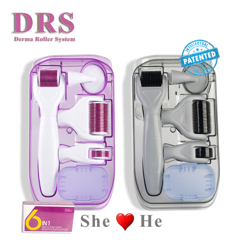 6 in 1 Derma Roller Kit for Face, Beard, Hair Growth & Skin Rejuvenation