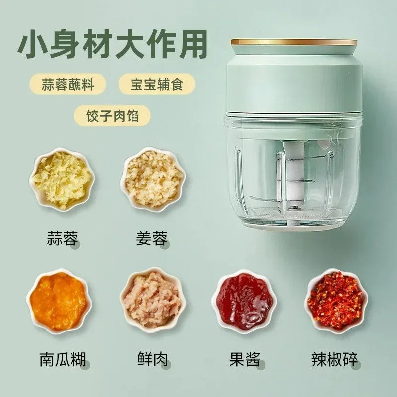 Hot SalesMini Electric Garlic Masher Multi-function USD Rechargeable Food Blender Small Kitchen Aid Mixer Meat Grinders