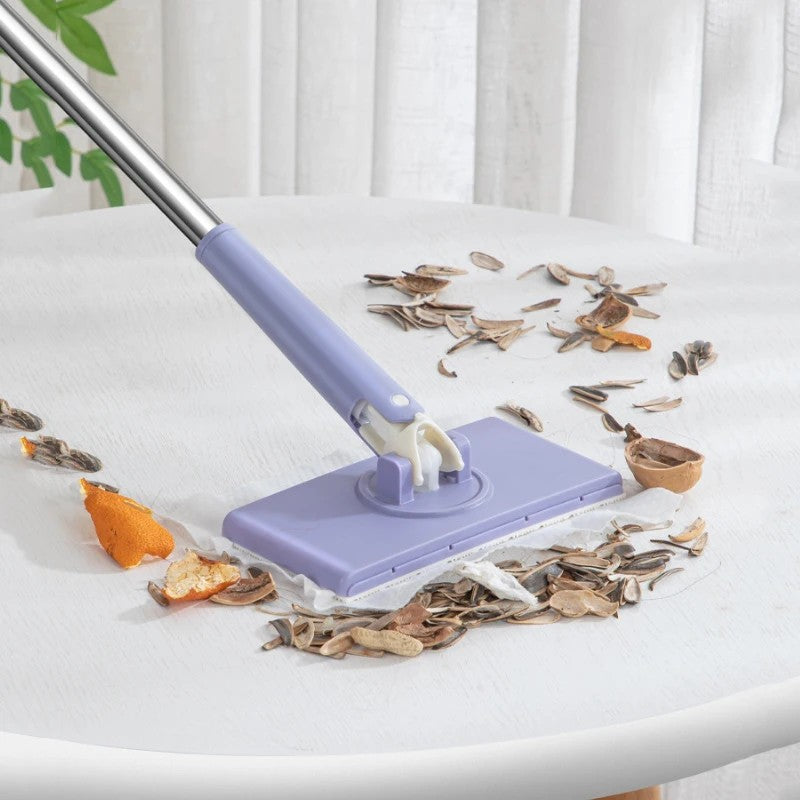 Automatic Face Towel Mop Portable Mini Mop Automatic Paper Towel Replacement Mop For French Window And Dust(Excluding Mop Cloth)
