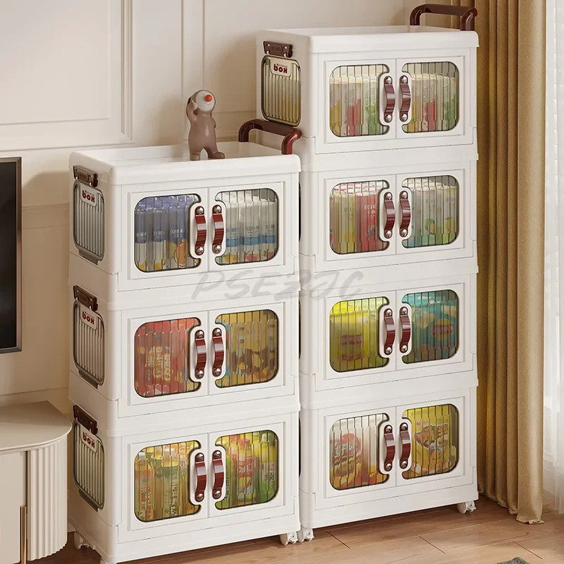 Small Cart Kitchen Bathroom Living Room Bathroom Bedroom Movable and Foldable Multi-layer Storage Rack