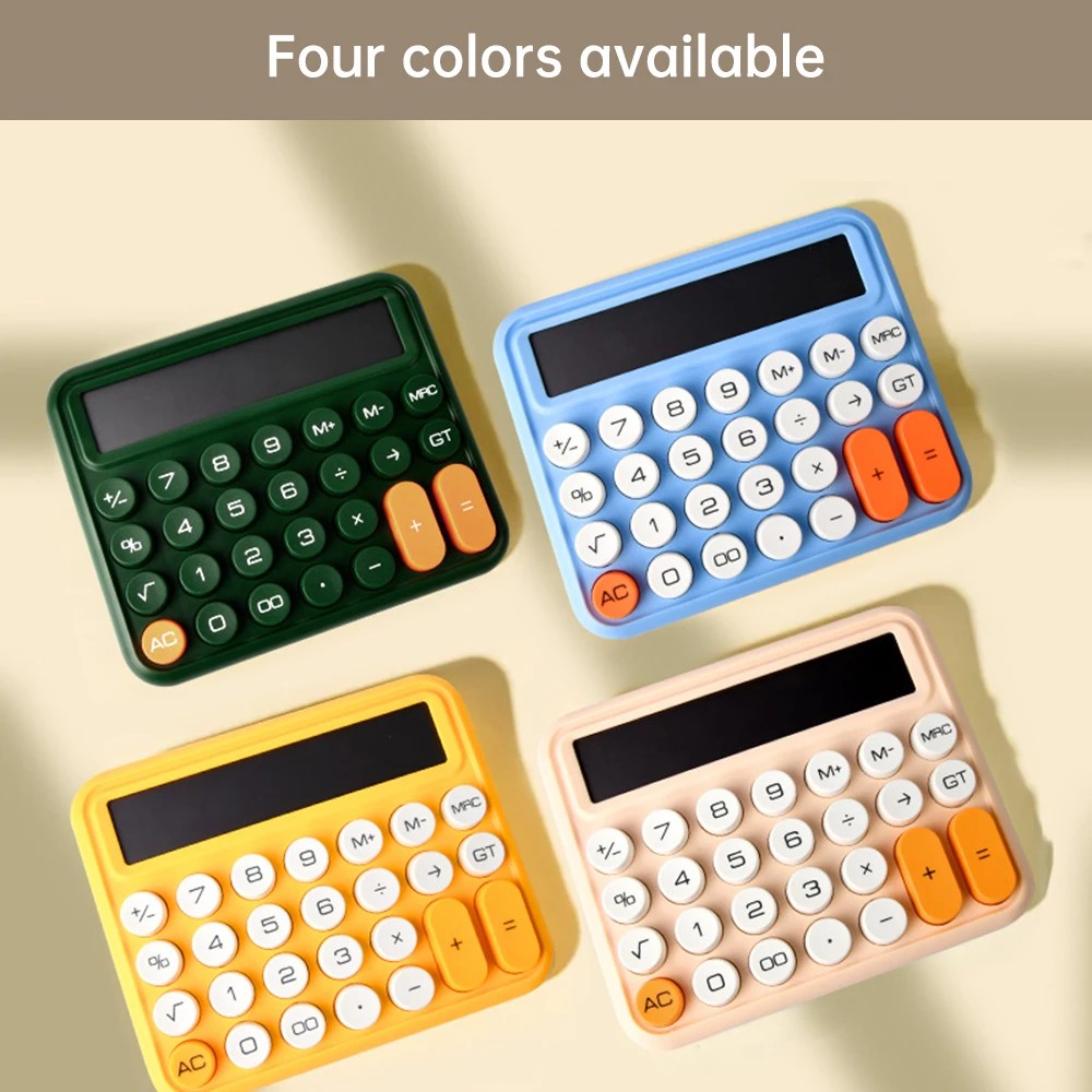 K3KE Mechanical Switch Calculator 12 Digit Large LCD Display