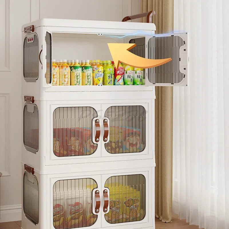 Small Cart Kitchen Bathroom Living Room Bathroom Bedroom Movable and Foldable Multi-layer Storage Rack