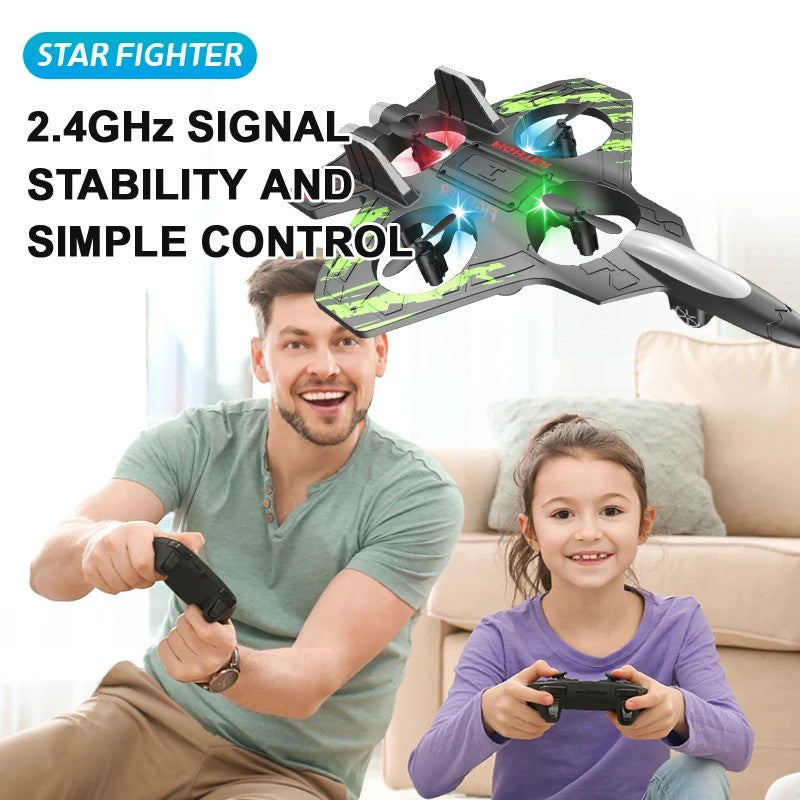 Glider Flying Helicopter RC Hobby Jet Plane 2.4G Stunt Remote Control Foam Fighter Airplane