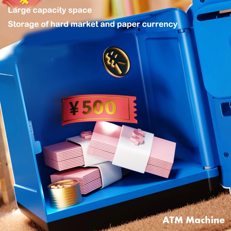 New ATM Machine Safe Box Money Bank Electronic Piggy Bank Automatic Code Key Lock