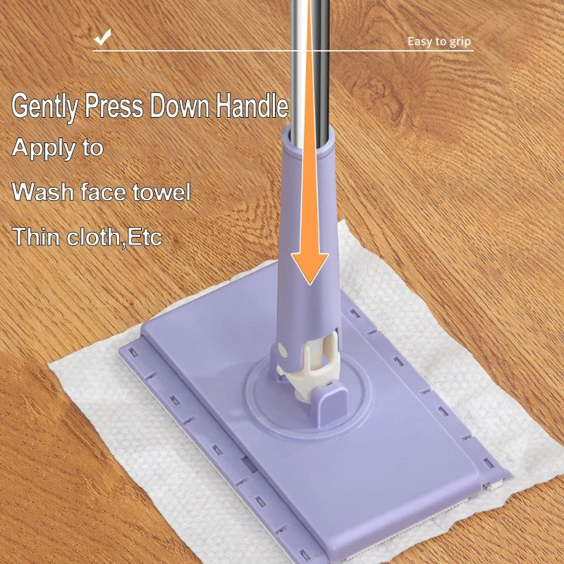 Automatic Face Towel Mop Portable Mini Mop Automatic Paper Towel Replacement Mop For French Window And Dust(Excluding Mop Cloth)