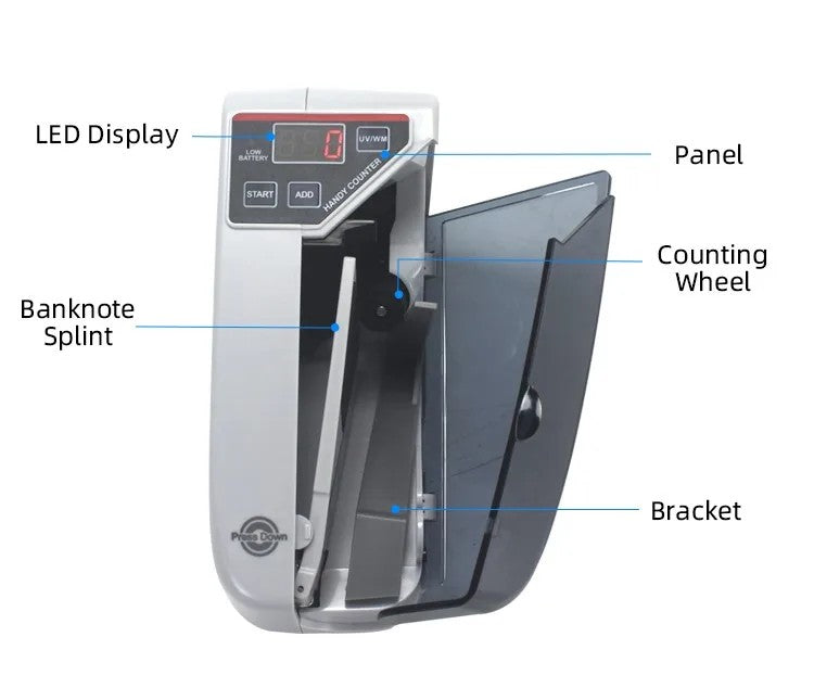 V30 with UV Light Portable Mini Handy Bill Cash Note Counting Machine