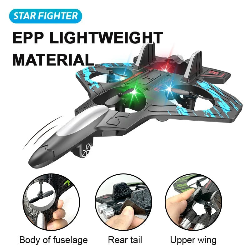 Glider Flying Helicopter RC Hobby Jet Plane 2.4G Stunt Remote Control Foam Fighter Airplane