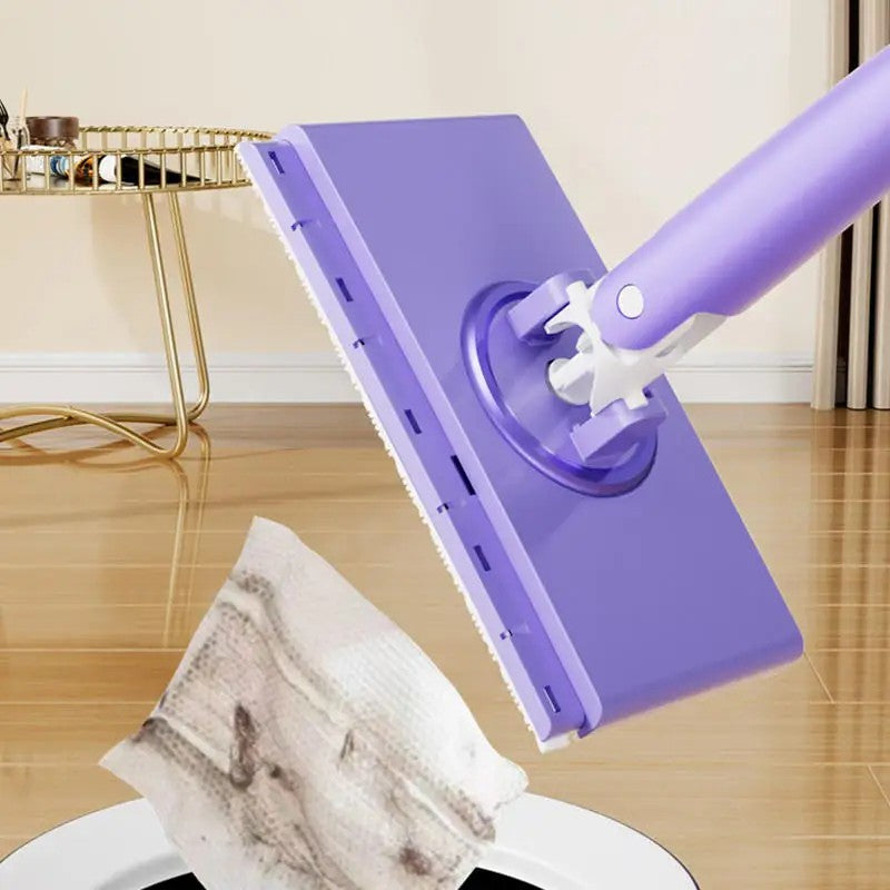 Automatic Face Towel Mop Portable Mini Mop Automatic Paper Towel Replacement Mop For French Window And Dust(Excluding Mop Cloth)