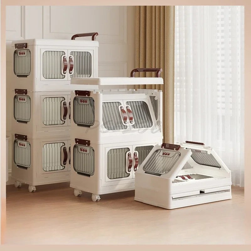 Small Cart Kitchen Bathroom Living Room Bathroom Bedroom Movable and Foldable Multi-layer Storage Rack