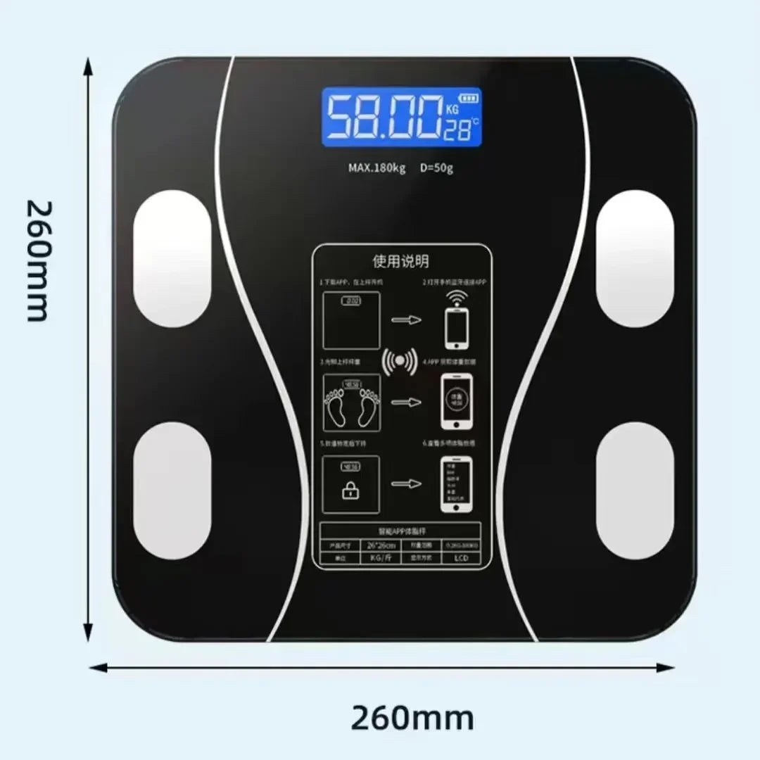 USB Body Fat Scale, Intelligent and Precise Home Fat Scale, Adult Body Scale, Small Electronic Scale, Weighing Scale Body Scale