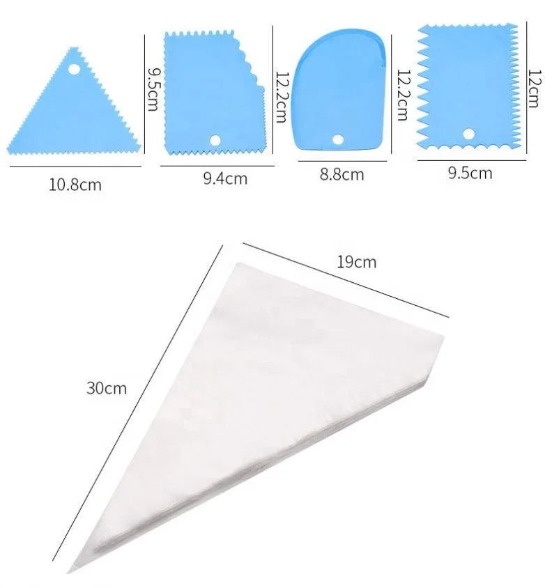 72 Pcs Kitchen Baking Set Cake Decorating Supplies Kit With Piping Nozzles Tips Pastry Bags Icing Smoother Spatula Couplers