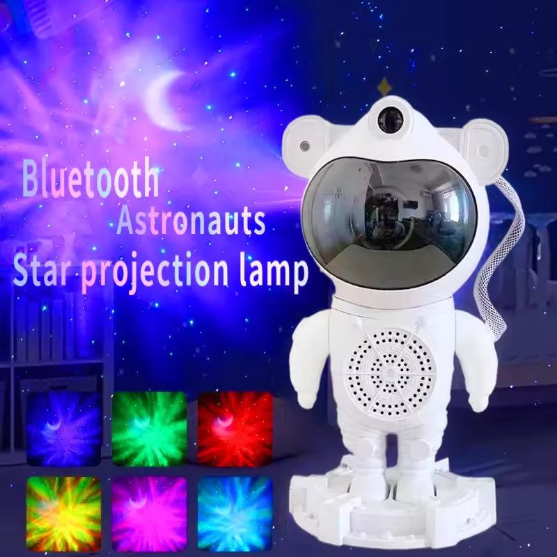 Night Light Laser Ambiance Lamp Bluetooth Speaker Astronaut Nebula Projector