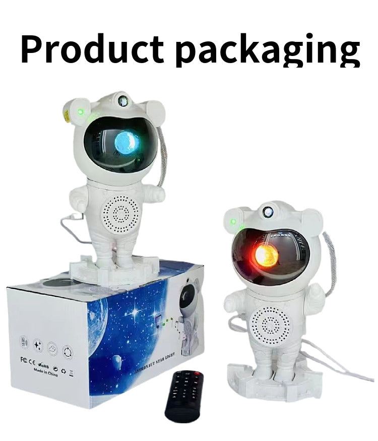 Night Light Laser Ambiance Lamp Bluetooth Speaker Astronaut Nebula Projector