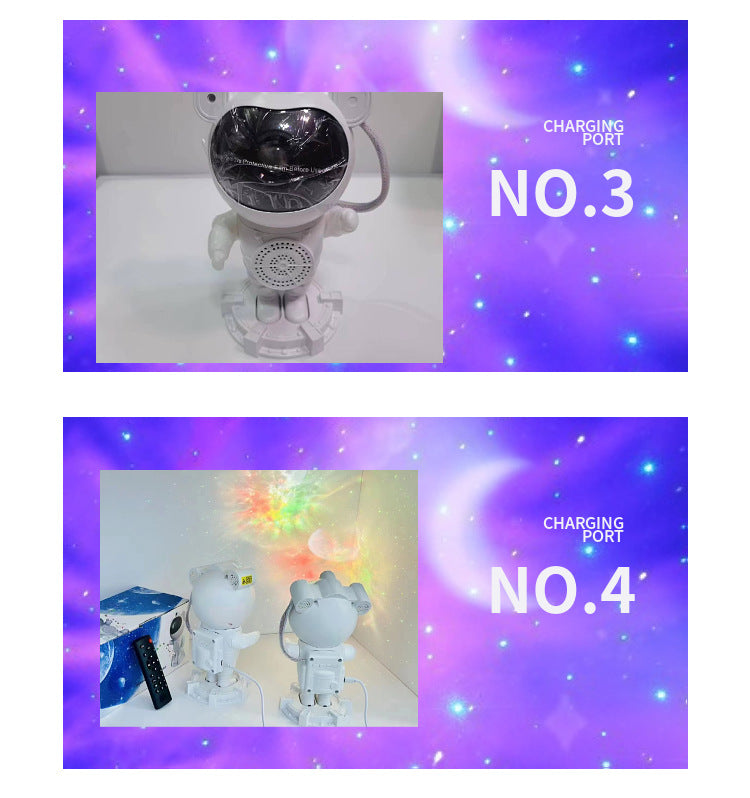 Night Light Laser Ambiance Lamp Bluetooth Speaker Astronaut Nebula Projector