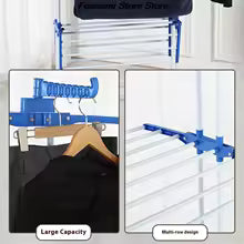 Foldable Wing Shape Drying Rack 3 Tier Indoor Outdoor Portable Laundry Stand With Wheels For Balcony Bathroom Towel Clothes