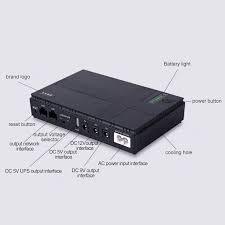 Mini UPS Uninterrupted Power Supply Lithium ion Backup Battery DC Output for Wireless Router