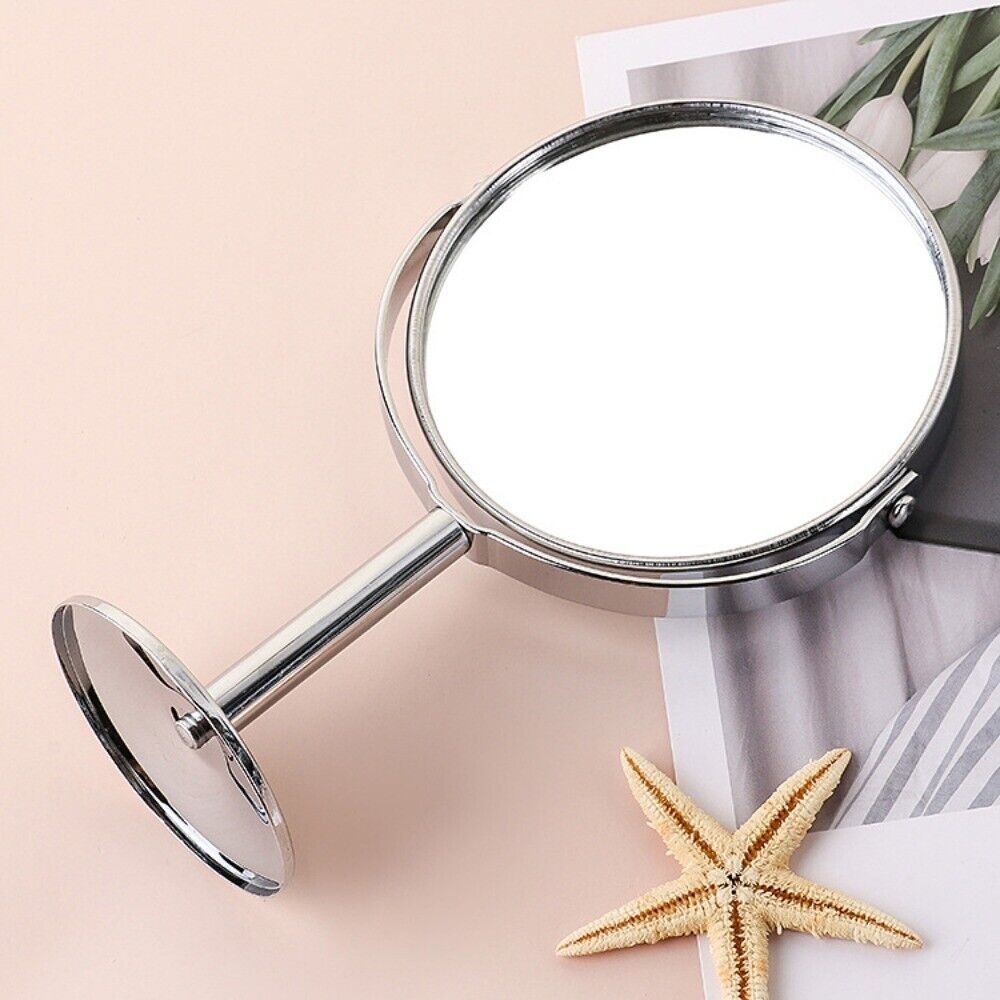 360° Rotatable Stand Makeup Mirror Desktop Double Cosmetic Mirror Oval Nordic Makeup Mirror Portable Small Mirror