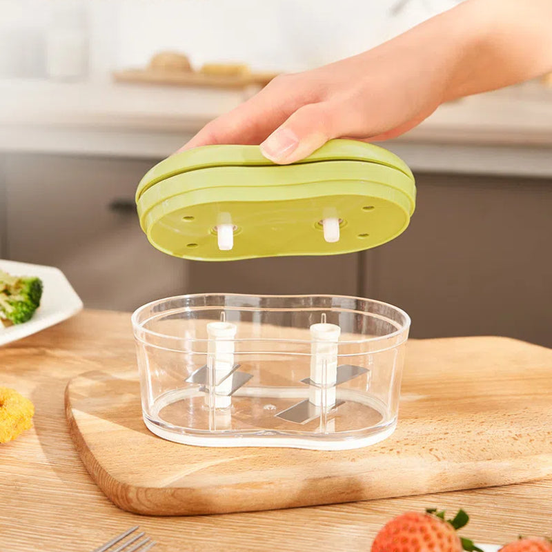"Manual Vegetable Chopper & Food Processor - Multi Blade Cutter for Kitchen | cheena.pk"