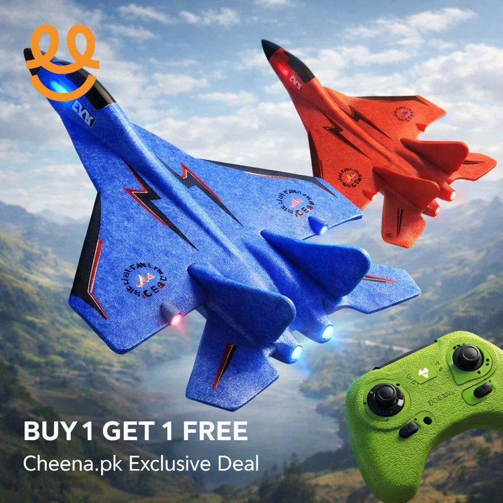 BUY 1 GET 1 FREE Glider RC Aeroplane P320 Fixed Wing Fighter Aircraft Hand Throwing Foam only at cheena.pk