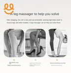 Black and white images showing calf soreness from long standing, high heel use, and lack of stretching