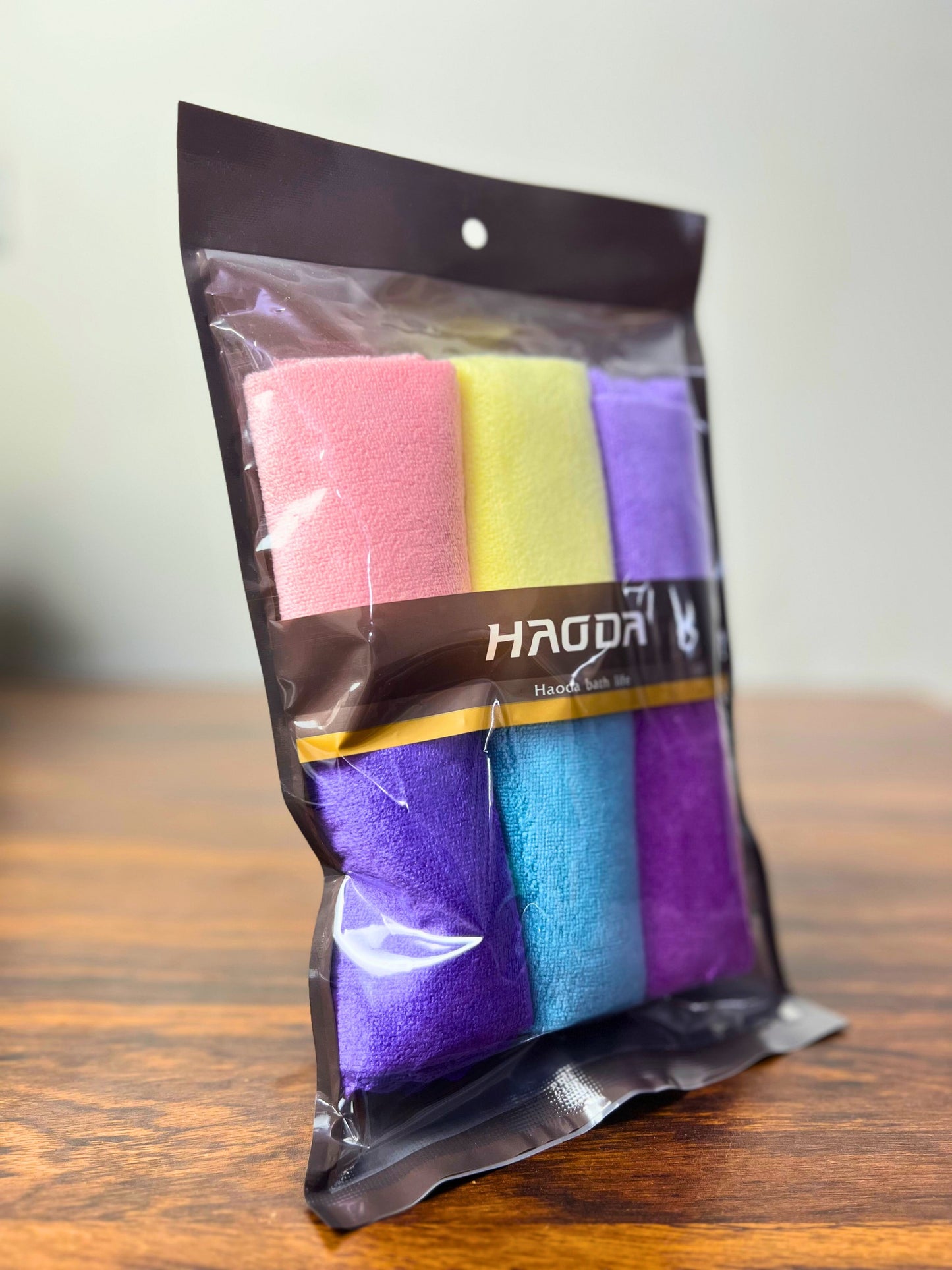 HAODA 6-Pack Microfiber Face & Body Washcloths – Quick-Dry, Lint-Free Towels for Bath, Gym, Travel & Makeup Removal