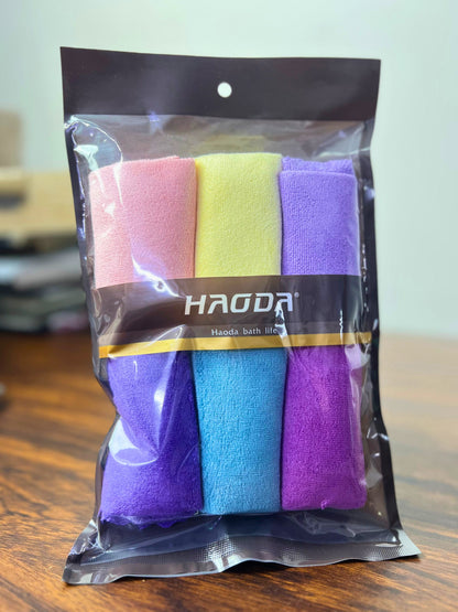 HAODA 6-Pack Microfiber Face & Body Washcloths – Quick-Dry, Lint-Free Towels for Bath, Gym, Travel & Makeup Removal