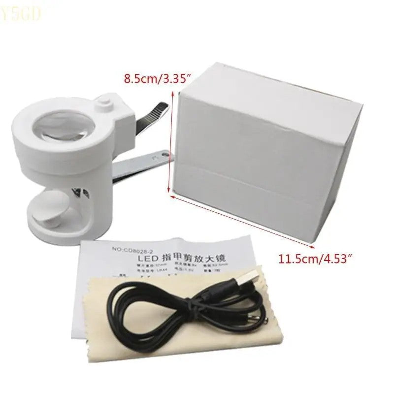 Upgraded Clipper with Glass Toenail Cutter 8x Magnifier for Elder Seniors Parents Birthday Present Gift