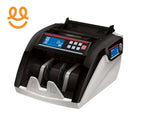 Compact black and white currency counter machine with digital display and control buttons