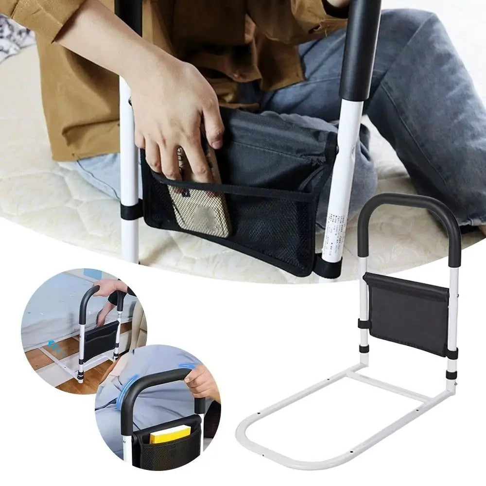With Storage Bag Elderly Adults Safety Handle Bed Rail Anti-fall Durable Elderly Assist Bar Anti-slip Safety Bed Guardrail