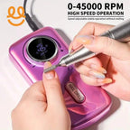 6pcs-Portable Nail Drill Electric File 45000RPM Professional Rechargeable Nail Sander Cordless Nail Drill for Acrylic Nails Remo