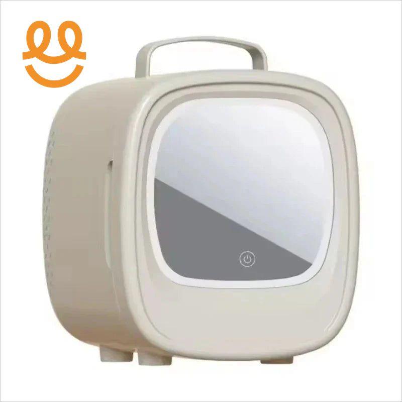 Portable Refrigerator Skin Care Cosmetics Beverage Cosmetics Mini Refrigerator with Mirror
