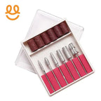 Diamond Grinding Head Bit jade Carved Burr Stone 2.35mm Shank 6pcs Grinding Head 6pcs Sand Rings