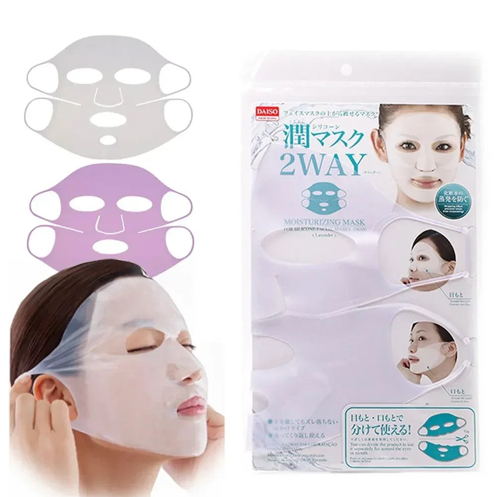 Silicone Face Masks Moisturizing Reusable Travel Holder Sheet Masks Cover Prevent Evaporation Beauty Skin Care Facial Masks