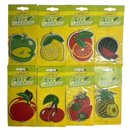 6 pcs  Car Air Freshener Natural scented tea paper Cone Hanging perfume vanilia fragrance Fruit car accessories interior