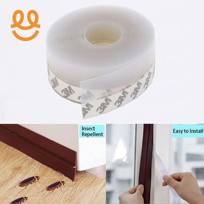 3M Window Sealing Strip Self Adhesive Weather Stripping Silicone Door Bottom Seal Strip Tape for Gaps of House Glass Shower Window