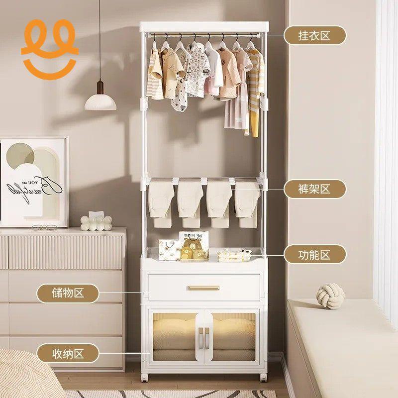 Clothes Mobile Shell Mobile Wardrobe Portable Closet Large Capacity Clothes Organizer with ...