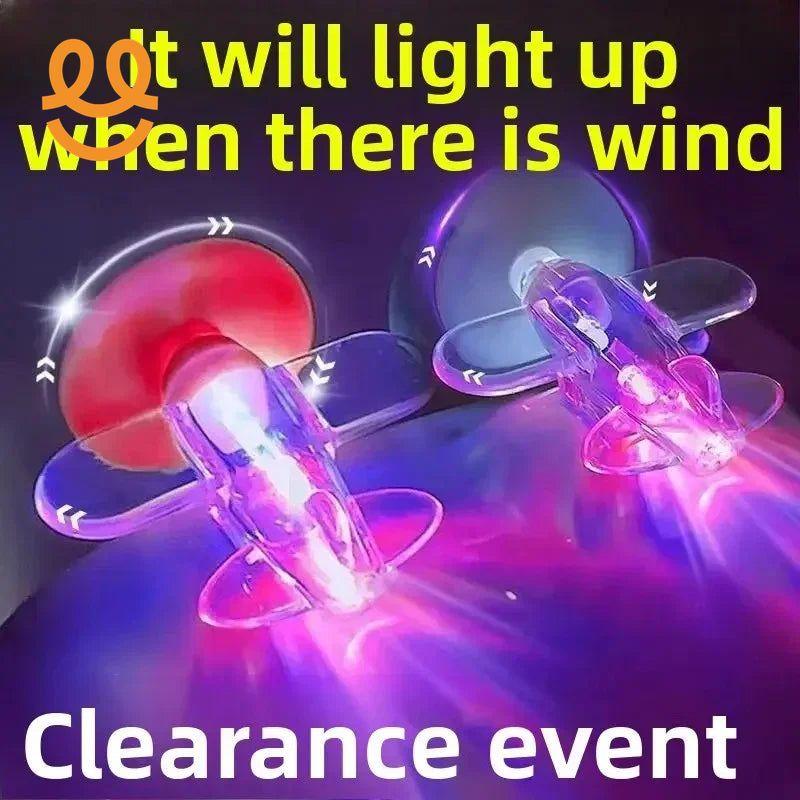 Colorful Light Small Aircraft Electric Vehicle Motorcycle Wind Energy Car Decorative Atmosphere Light Automobile Lighting
