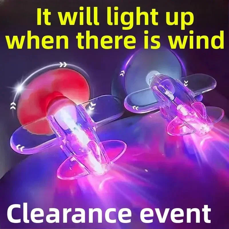 Colorful Light Small Aircraft Electric Vehicle Motorcycle Wind Energy Car Decorative Atmosphere Light Automobile Lighting