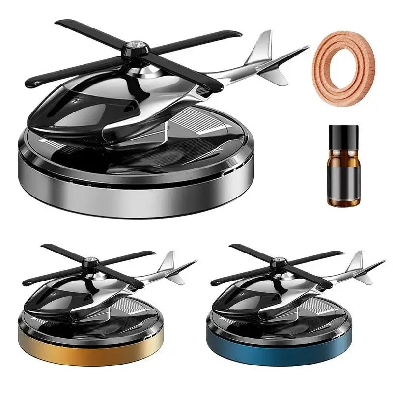 Helicopter Car Fragrance Diffuser Helicopter Shape Dashboard Car Aromatherapy Diffuser Rotation Car Perfume Diffuser Ornament