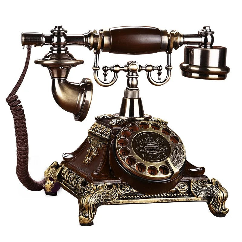 Retro phone landline home antique phone fashion creative old-fashioned turntable phone wireless card
