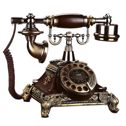 Retro phone landline home antique phone fashion creative old-fashioned turntable phone wireless card