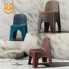 Entryway Organizer Stool With Ergonomic Backrest PP Material Load-Bearing Shoe Bench Space-Saving Non-Skid Home Furniture