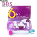 Vilnason 6 in 1 Derma Roller System with multiple roller heads for skin regeneration and anti-aging therapy