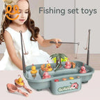 Children's Fishing And Water Play Electric Rotating Music And Lighting Function Fishing Pool Parent-Child Interactive Toys