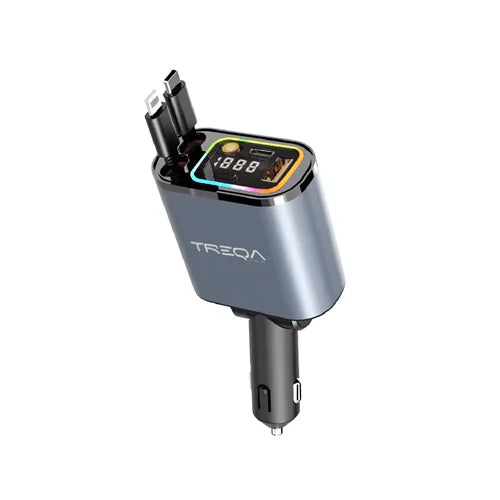 120W MP3 Player + Type-C + Lighting Super Fast Travel Charger with RGB LCD CC-332