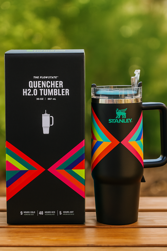 Quencher H2.0 Tumbler 30oz – Stainless Steel, Leak-Proof, Insulated Travel Mug with Handle & Straw