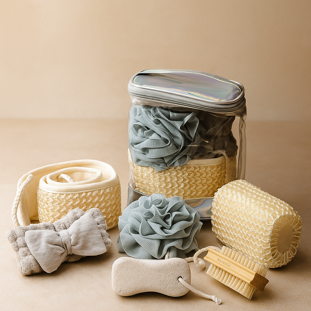 Spa Bath Accessories Gift Set with Travel Zip Bag Spa Accessories